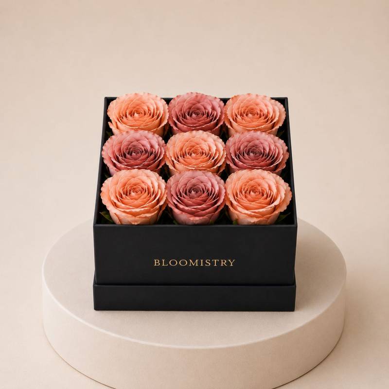 Espresso Velvet Grid Cube